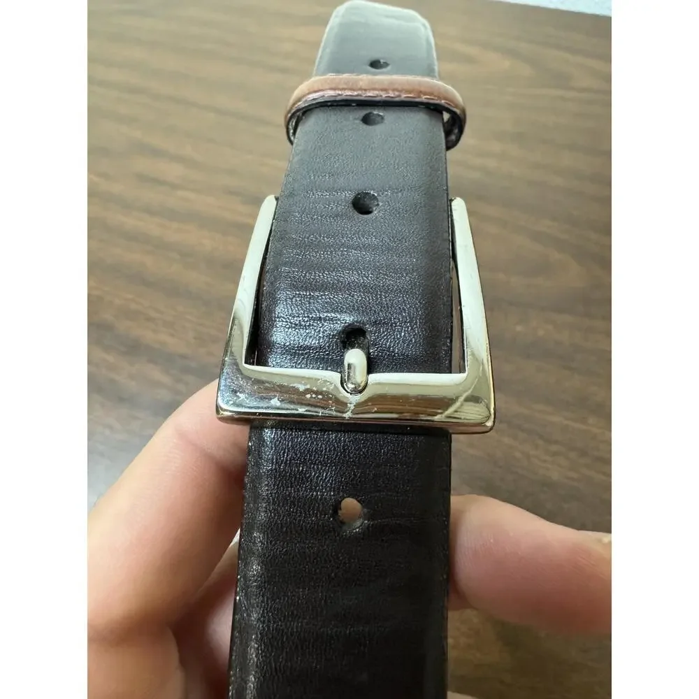 Vintage W Kleinberg signed leather belt mens size 36